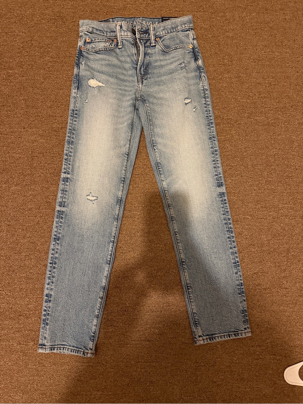 American Eagle Outfitters Light Wash Skinny Ripped Jeans
